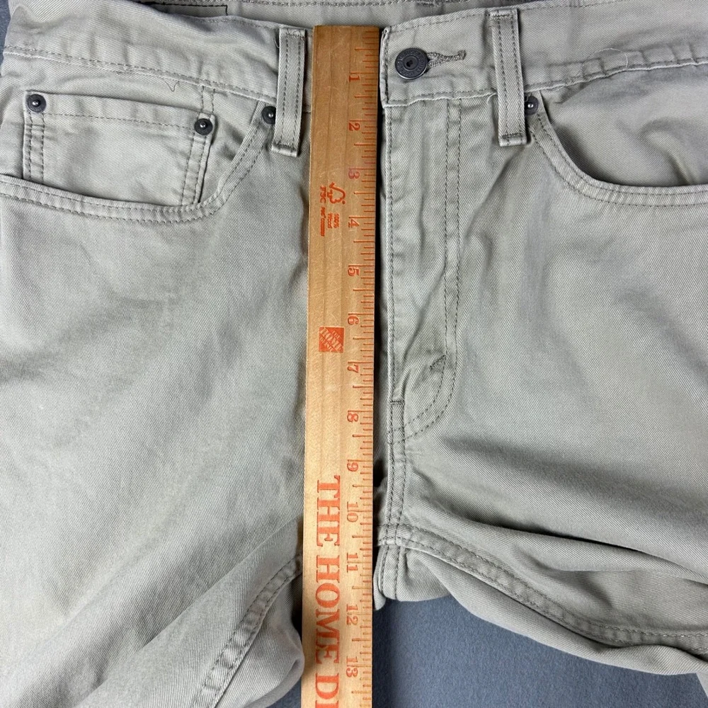 Levi's 514 Straight Fit Pants Mens 34x32 (34x30) Tan Khaki Cotton Blend Trousers